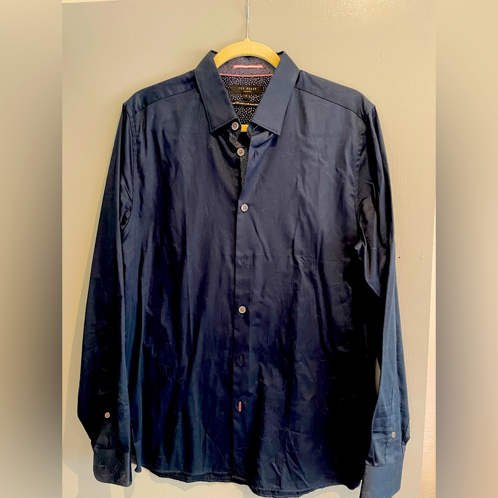 Ted Baker men’s shirt navy blue.